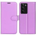 For Realme C71 4G Litchi Texture Horizontal Flip Leather Phone Case with Holder(Purple)