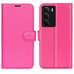 For Realme C71 4G Litchi Texture Horizontal Flip Leather Phone Case with Holder(Rose Red)