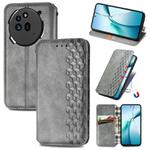 For Nothing Phone 3a Cubic Grid Pressed Magnetic Leather Phone Case(Gray)