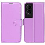 For TCL 50 5G Litchi Texture Horizontal Flip Leather Phone Case with Holder(Purple)