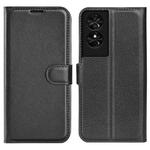 For TCL 50 SE Litchi Texture Horizontal Flip Leather Phone Case with Holder(Black)