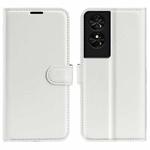 For TCL 50 SE Litchi Texture Horizontal Flip Leather Phone Case with Holder(White)