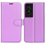 For TCL 50 SE Litchi Texture Horizontal Flip Leather Phone Case with Holder(Purple)