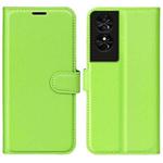 For TCL 50 SE Litchi Texture Horizontal Flip Leather Phone Case with Holder(Green)