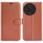 For TCL 60R 5G / 60 5G Litchi Texture Horizontal Flip Leather Phone Case with Holder(Brown)