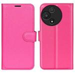 For TCL 60R 5G / 60 5G Litchi Texture Horizontal Flip Leather Phone Case with Holder(Rose red)