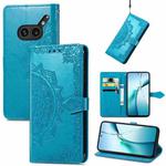 For Nothing Phone 2a Plus Mandala Flower Embossed Leather Phone Case(Blue)