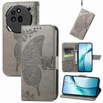 For Nothing Phone 3a Pro Butterfly Love Flower Embossed Leather Phone Case(Gray)