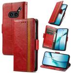 For Nothing Phone 2a Plus CaseNeo Splicing Dual Magnetic Buckle Leather Phone Case(Red)