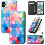 For Nothing CMF Phone 1 CaseNeo Colorful Magnetic Leather Phone Case(Colorful Cube)