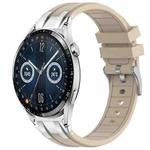 For Huawei Watch GT3 42mm 20mm Quick Release Silver Buckle Royal Silicone Watch Band(Starlight)