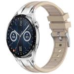 For Huawei Watch GT3 46mm 22mm Quick Release Silver Buckle Royal Silicone Watch Band(Starlight)