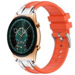 For Honor Watch GS 4 22mm Quick Release Silver Buckle Royal Silicone Watch Band(Orange)