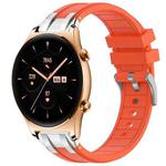 For Honor Watch GS 3 22mm Quick Release Silver Buckle Royal Silicone Watch Band(Orange)