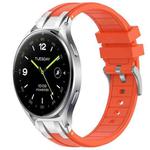 For Xiaomi Watch 2 22mm Quick Release Silver Buckle Royal Silicone Watch Band(Orange)