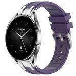 For Xiaomi Watch S2 22mm Quick Release Silver Buckle Royal Silicone Watch Band(Purple)