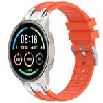 For Xiaomi Watch Sport 22mm Quick Release Silver Buckle Royal Silicone Watch Band(Orange)