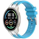 For Xiaomi Watch Sport 22mm Quick Release Silver Buckle Royal Silicone Watch Band(Sky Blue)