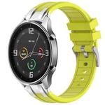 For Xiaomi Watch Color 22mm Quick Release Silver Buckle Royal Silicone Watch Band(Vital Yellow)