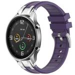 For Xiaomi Watch Color 22mm Quick Release Silver Buckle Royal Silicone Watch Band(Purple)