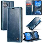 For iPhone 16 CaseMe 003 Crazy Horse Texture Flip Leather Phone Case(Blue)