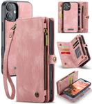 For iPhone 16 Plus CaseMe 008 Detachable Multifunctional Leather Phone Case(Pink)