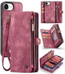 For iPhone 16e CaseMe 008 Detachable Multifunctional Leather Phone Case(Red)