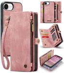 For iPhone 16e CaseMe 008 Detachable Multifunctional Leather Phone Case(Pink)