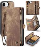 For iPhone 16e CaseMe 008 Detachable Multifunctional Leather Phone Case(Brown)