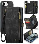 For iPhone 16e CaseMe 008 Detachable Multifunctional Leather Phone Case(Black)