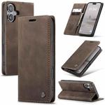 For iPhone 16 Plus CaseMe 013 Multifunctional Horizontal Flip Leather Phone Case(Coffee)