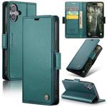 For iPhone 16 CaseMe 023 Butterfly Buckle Litchi Texture RFID Anti-theft Leather Phone Case(Green)