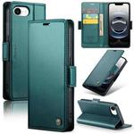 For iPhone 16e CaseMe 023 Butterfly Buckle Litchi Texture RFID Anti-theft Leather Phone Case(Green)