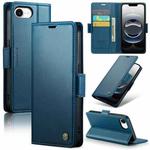 For iPhone 16e CaseMe 023 Butterfly Buckle Litchi Texture RFID Anti-theft Leather Phone Case(Blue)