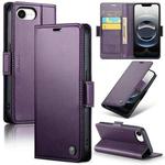 For iPhone 16e CaseMe 023 Butterfly Buckle Litchi Texture RFID Anti-theft Leather Phone Case(Purple)