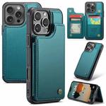 For iPhone 16 Pro Max CaseMe C22 Card Slots Holder RFID Anti-theft Phone Case(Green)