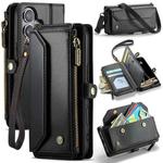 For iPhone 17 CaseMe C36 Card Slots Zipper Wallet RFID Anti-theft Leather Phone Case(Black)