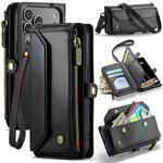 For iPhone 17 Pro CaseMe C36 Card Slots Zipper Wallet RFID Anti-theft Leather Phone Case(Black)