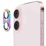 For iPhone 16 / 16 Plus ENKAY Hat-Prince Blink Diamond Camera Lens Aluminium Alloy Tempered Glass Film(Colorful)