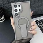 For Samsung Galaxy S24 Ultra 5G Acrylic Hybrid TPU MagSafe Holder Phone Case(Grey)