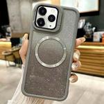 For iPhone 11 Pro Max CD-grain Gradient Glitter Magsafe Acrylic Hybrid TPU Phone Case(Grey)