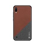 PINWUYO Honors Series Shockproof PC + TPU Protective Case for Galaxy M10(Brown)