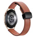 For Samsung Galaxy Watch 4  40 / 44mm Slim Magnetic Buckle 20mm Microfiber Leather Watch Band(Mocha Brown)