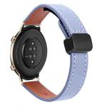 For Huawei Watch GT 2 42mm Slim Magnetic Buckle 20mm Microfiber Leather Watch Band(Lavender)