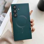 For Samsung Galaxy S25 5G Metallic Paint Magsafe Liquid TPU Phone Case(Green)