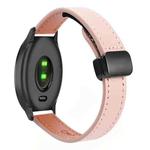 For Garmin Move Trend Slim Magnetic Buckle 20mm Microfiber Leather Watch Band(Sakura Pink)