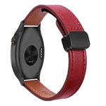 For Garmin Approach S40 Slim Magnetic Buckle 20mm Microfiber Leather Watch Band(Wine Red)