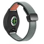 For Garmin Venu 3S 18mm Slim Magnetic Buckle Microfiber Leather Watch Band(Avocado Green)