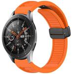 For Samsung Galaxy Watch 46mm Window Blind Magnetic Buckle 22mm Silicone Watch Band(Orange)