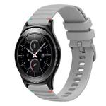 For Samsung Gear S2 Classic Wavy Dotted Stitched 20mm Silicone Watch Band(Gray)